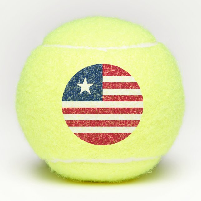 Liberia Flag Tennis Balls (Front)