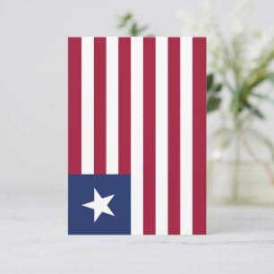 Liberia flag thank you card