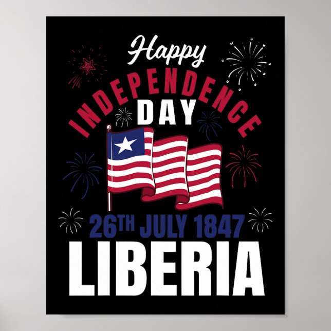 Liberia Independence Day Liberia Liberian Flag  Poster (Front)