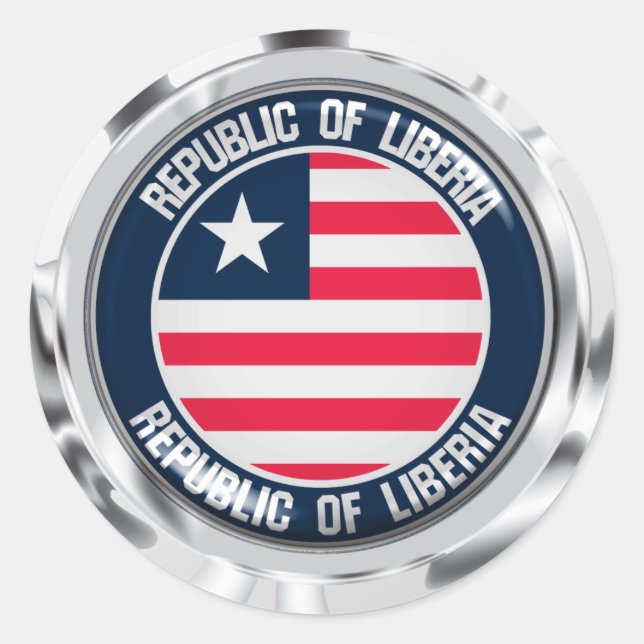 Liberia Round Emblem Classic Round Sticker (Front)