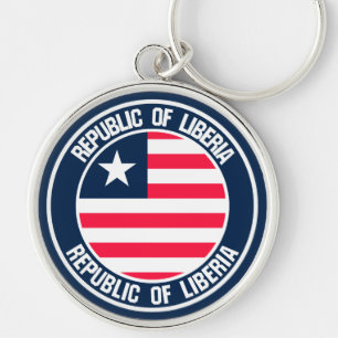 Liberia Round Emblem Key Ring