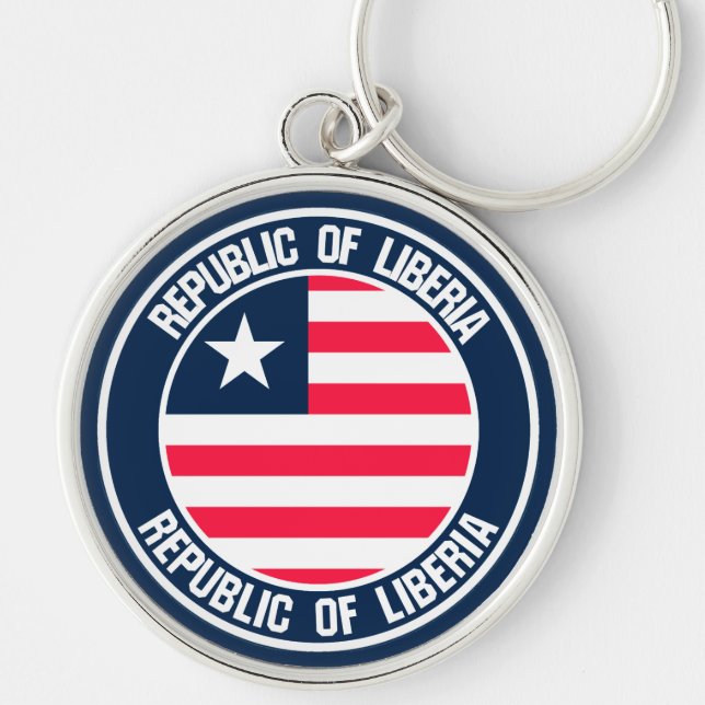 Liberia Round Emblem Key Ring (Front)