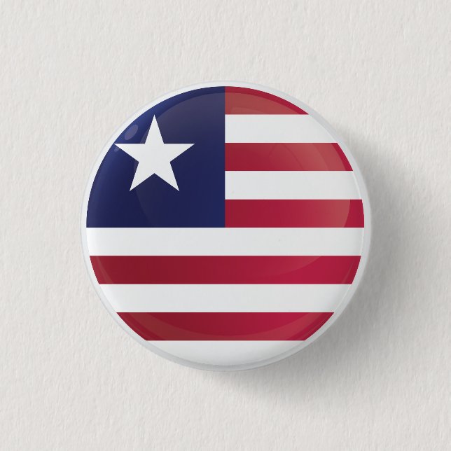Liberia  Round Icon Flag 3 Cm Round Badge (Front)