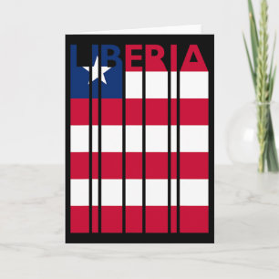 Liberia Vintage Liberian Flag Vacation  Card