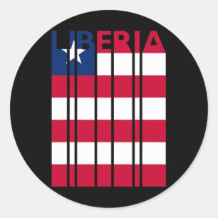 Liberia Vintage Liberian Flag Vacation Classic Round Sticker