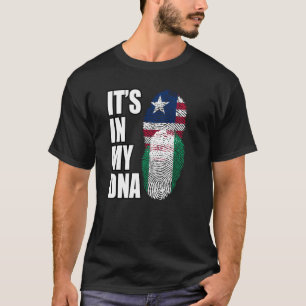 Liberian And Nigerian Mix DNA Heritage Flag T-Shirt