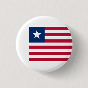 Liberian Flag, Flag of Liberia 3 Cm Round Badge