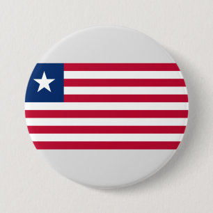 Liberian Flag (Liberia) 7.5 Cm Round Badge