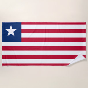 Liberian Flag (Liberia) Beach Towel