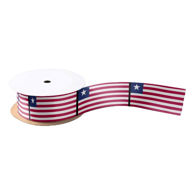 Liberian Flag Satin Ribbon (Spool)