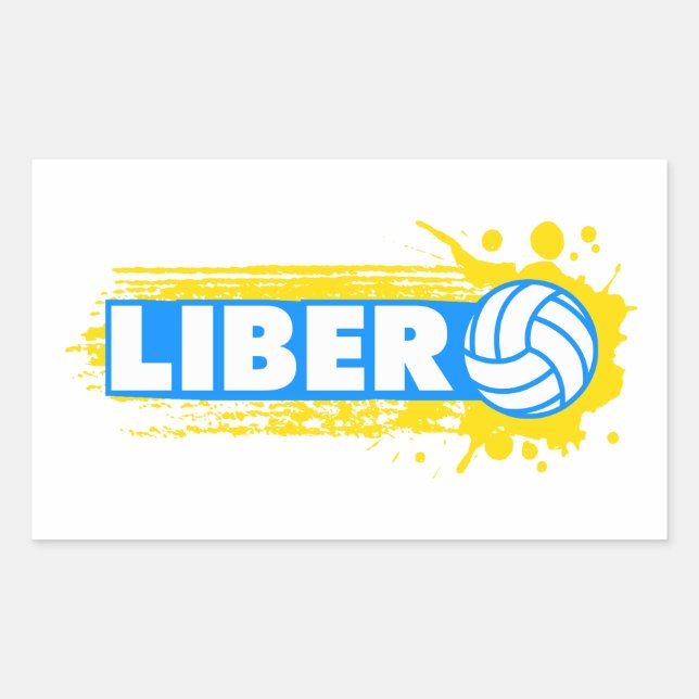 Libero Volleyball Rectangular Sticker (Front)