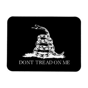 Libertarian Gadsden Flag Don't Tread on Me Black Magnet