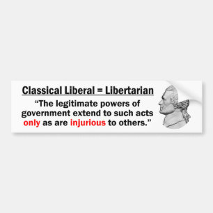 Libertarian Jefferson Bumper Sticker