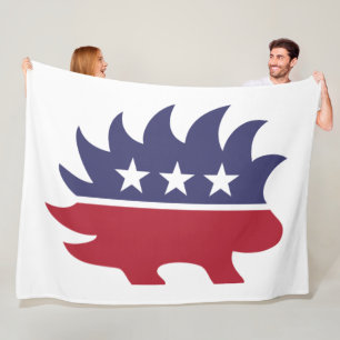Libertarian Party Porcupine Symbol Fleece Blanket