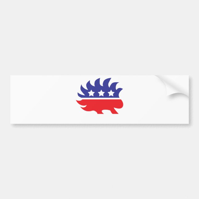 libertarian porcupine bumper sticker (Front)