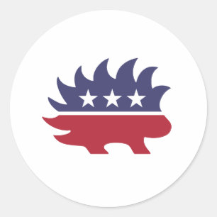 Libertarian Porcupine - - Classic Round Sticker
