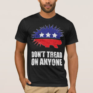 Libertarian Porcupine logo Don't Tread on Anyone T-Shirt