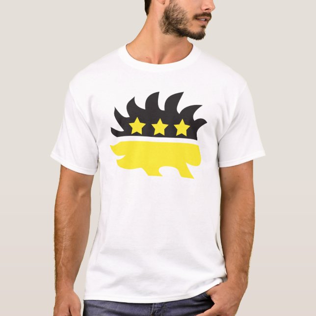 Libertarian porcupine logo (yellow) T-Shirt (Front)
