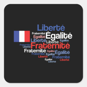 Liberté, Égalité, Fraternité French National M Square Sticker