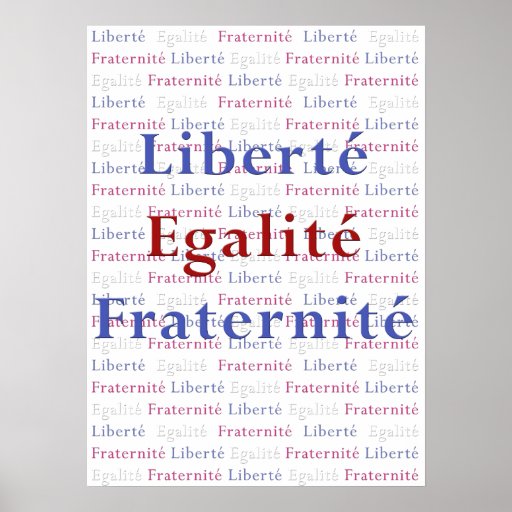 Liberte Egalite Fraternite Poster - Viva La France | Zazzle