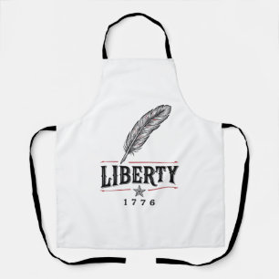 Liberty 1776 Patriotic Feather Vector Design_1 Apron