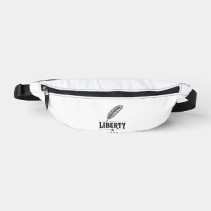 Liberty 1776 Patriotic Feather Vector Design_1 Bum Bags