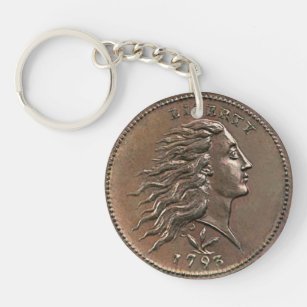 Liberty 1793 U.S. Penny ultra-durable acrylic Key Ring