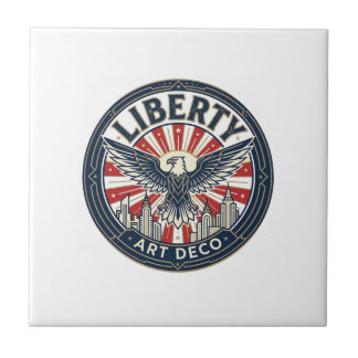 Liberty Adventure Patriotic Patriotic Pulp Book Co Ceramic Tile