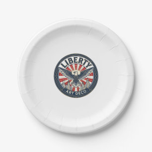Liberty Adventure Patriotic Patriotic Pulp Book Co Paper Plate