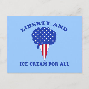 Liberty and Ice Cream for All Products Postcard