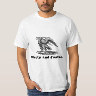 Liberty And Justice Eagle Americana Patriotic Art T-Shirt