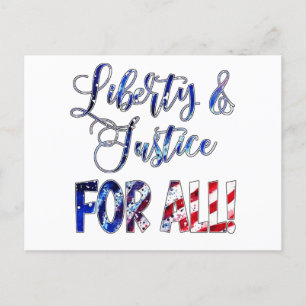 Liberty And Justice For All Postcard