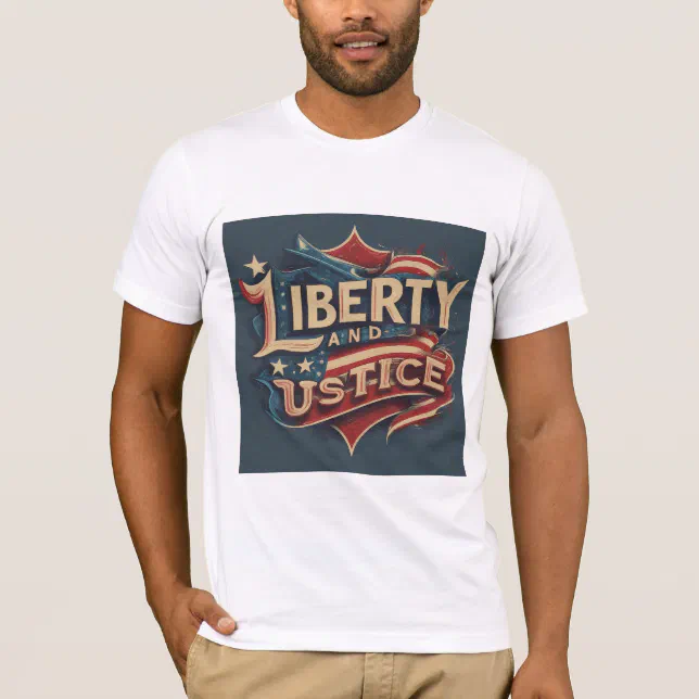 Liberty and justice TShirt Zazzle
