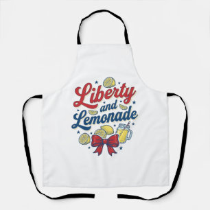 Liberty and Lemonade Patriotic Lemon Vector Shirt_ Apron