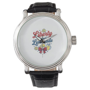 Liberty and Lemonade Patriotic Lemon Vector Shirt_ Watch