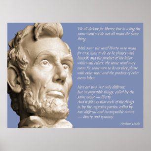 Liberty and Tyranny Quote Poster