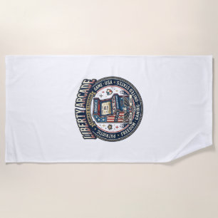 Liberty Arcade Patriotic Patriotic Arcade Gamer US Beach Towel