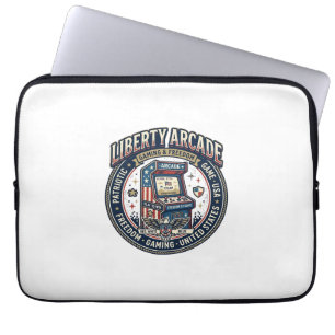 Liberty Arcade Patriotic Patriotic Arcade Gamer US Laptop Sleeve