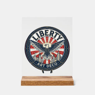 Liberty Aviator Patriotic Patriotic Aviation Vinta Acrylic Sign