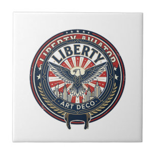 Liberty Aviator Patriotic Patriotic Aviation Vinta Ceramic Tile