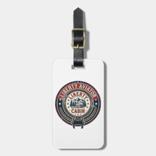 Liberty Aviator Patriotic Patriotic Aviation Vinta Luggage Tag