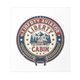Liberty Aviator Patriotic Patriotic Aviation Vinta Notepad