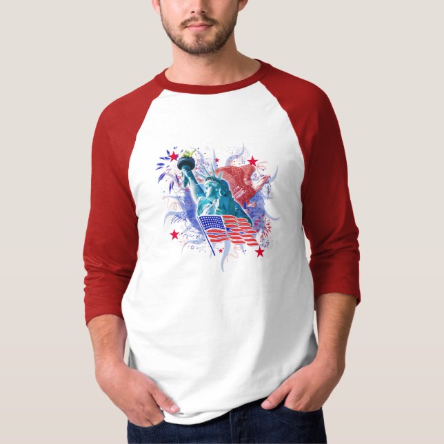Liberty Basic 3/4 Sleeve Raglan T-Shirt (Front)