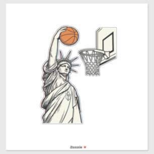 Liberty Basketball Dunk Vintage Engraving Design_1