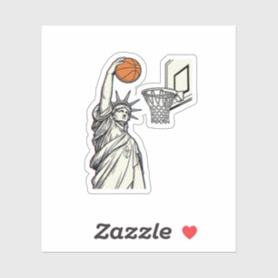 Liberty Basketball Dunk Vintage Engraving Design_1