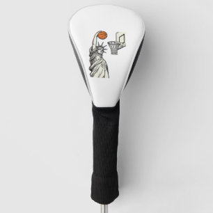 Liberty Basketball Dunk Vintage Engraving Design_1 Golf Head Cover