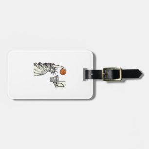 Liberty Basketball Dunk Vintage Engraving Design_1 Luggage Tag