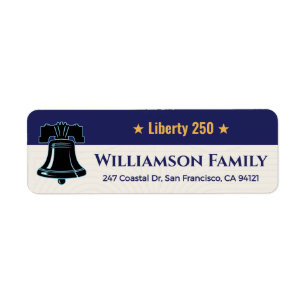 Liberty Bell 250 Patriotic Family Address Design Return Address Label