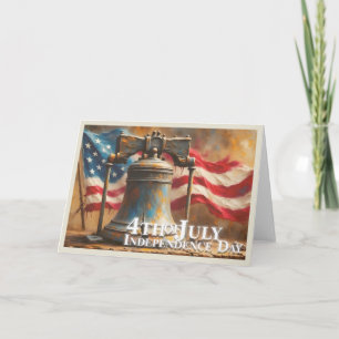 Liberty Bell Art for 4th of July Celebration Card