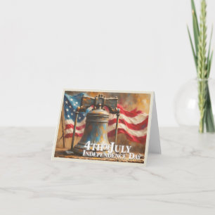 Liberty Bell Art for 4th of July Celebration Thank You Card